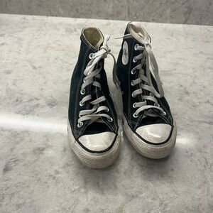 Black Converse all start high tops